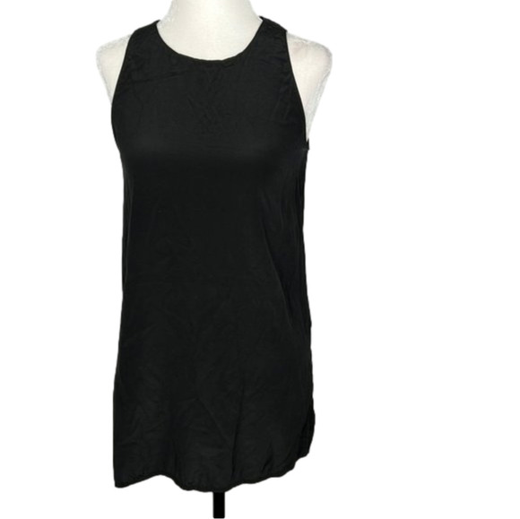 Athleta Black Silk Side Slit Tank Top - Picture 1 of 9